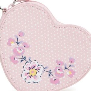 Vera Bradley Heart-Shaped Pink Floral Polka Dot Bag Charm Coin Purse 💕🩷🩷🩷
